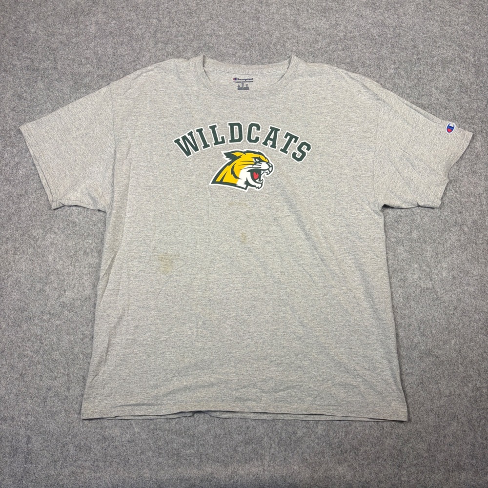 Champion Wildcats Graphic T-Shirt Mens XL Gray Heather Short Sleeve Crew Neck